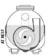 A self-priming pump mixing water and air